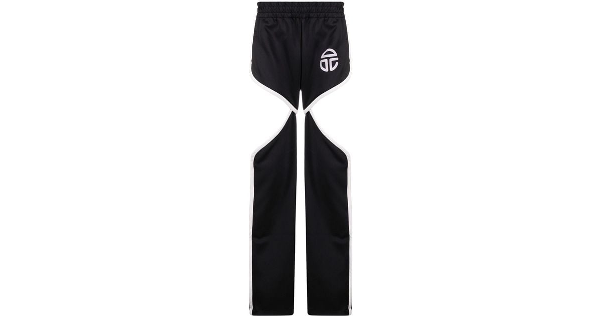 Telfar Cut-out Logo Print Track Pants in Black for Men | Lyst