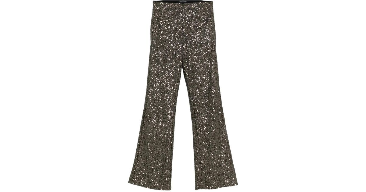Luisa Cerano Olive Printed Trousers  628209/2473 3742