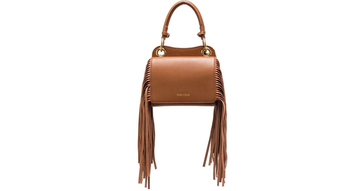 Sac cabas Tilda à franges See By Chloé en coloris Marron Lyst