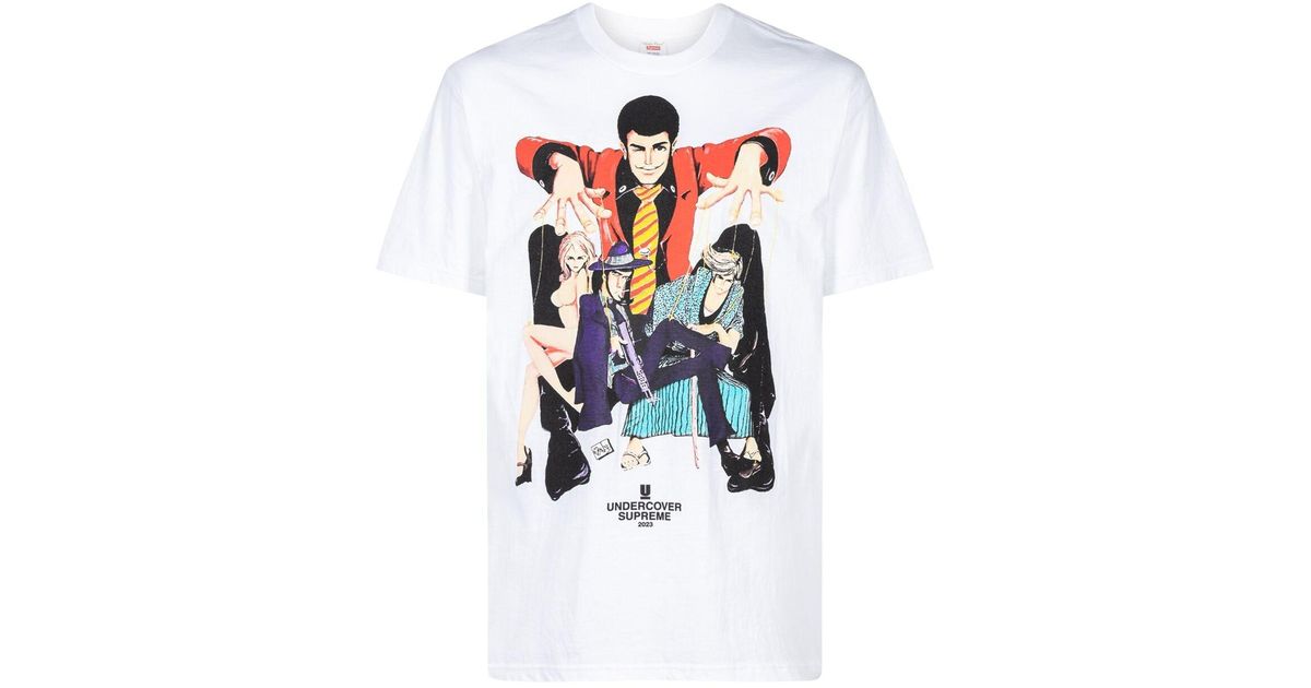 Supreme X Undercover Lupin Cotton T-shirt in White | Lyst