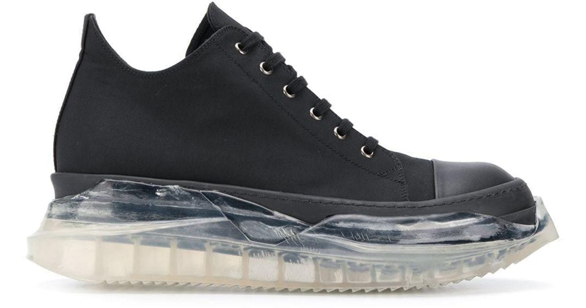 Rick Owens DRKSHDW Clear Sole Sneakers in Black for Men | Lyst