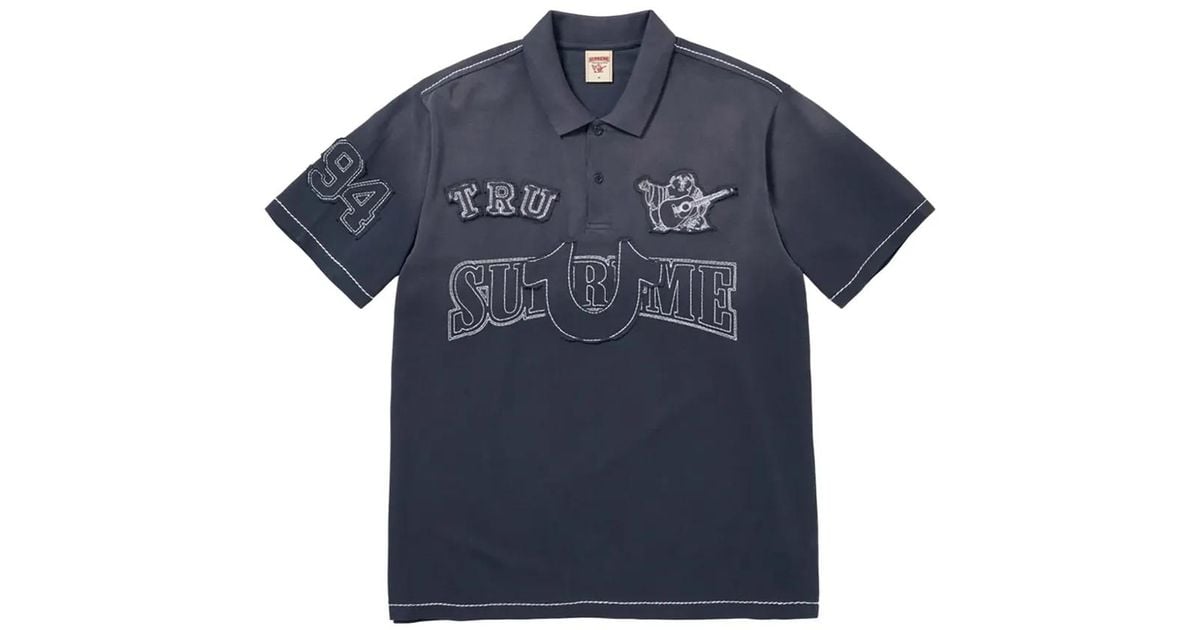 X True Religion Polo À Appliqué Supreme pour homme en coloris Bleu