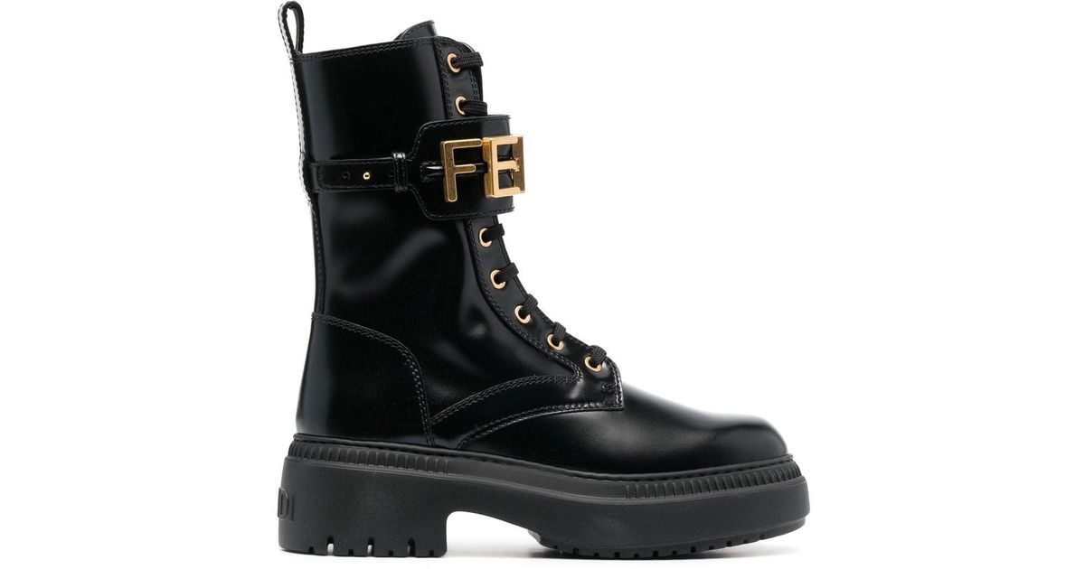 Fendi graphy Ankle Boots in Black Lyst Australia