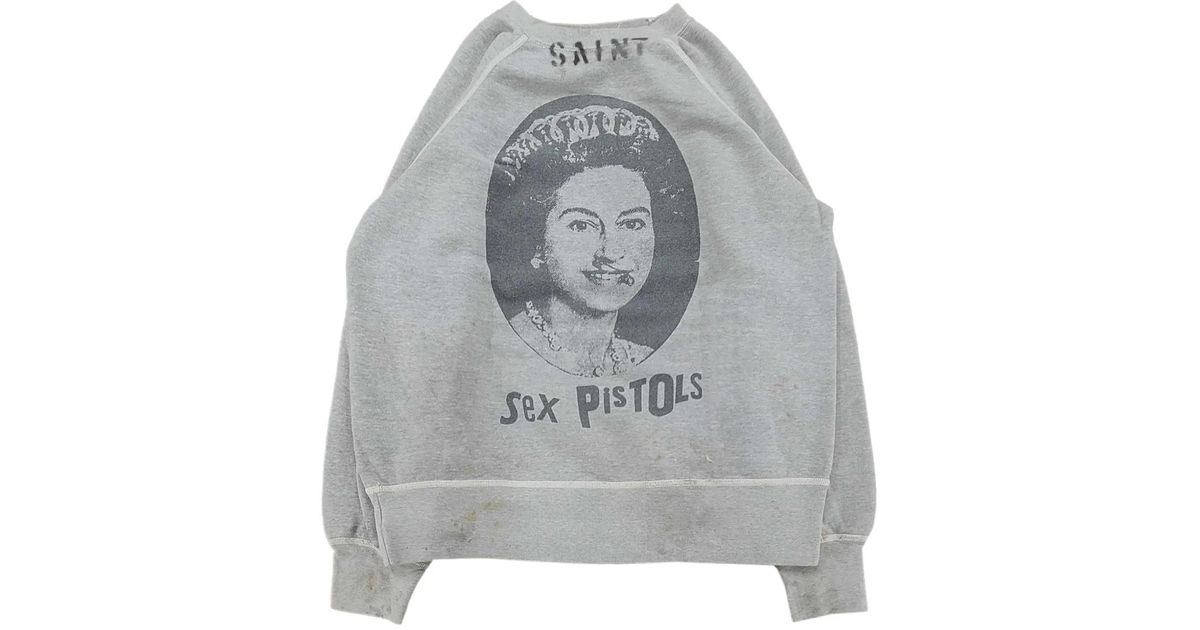 SS CRW NECK SWT/BEETHOVEN / GRY 【新品・XL】SAINT Mxxxxxx CREW SWT 