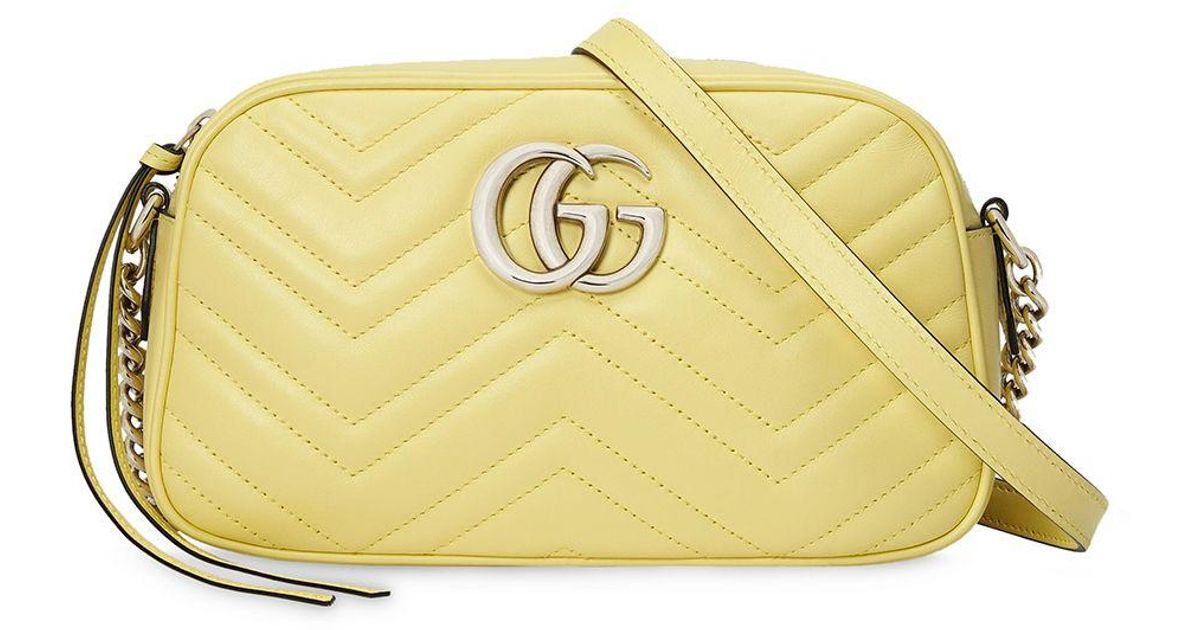 camera bag gucci yellow marmont bag