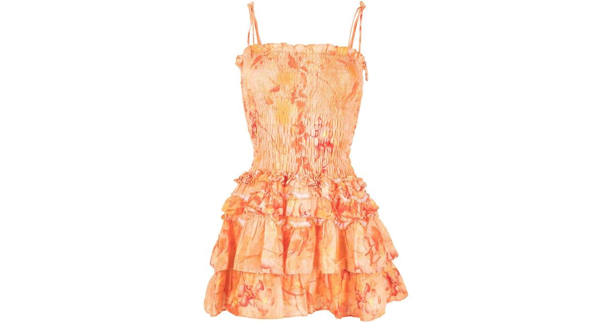 Bambah Josephine floral-print maxi dress - Orange