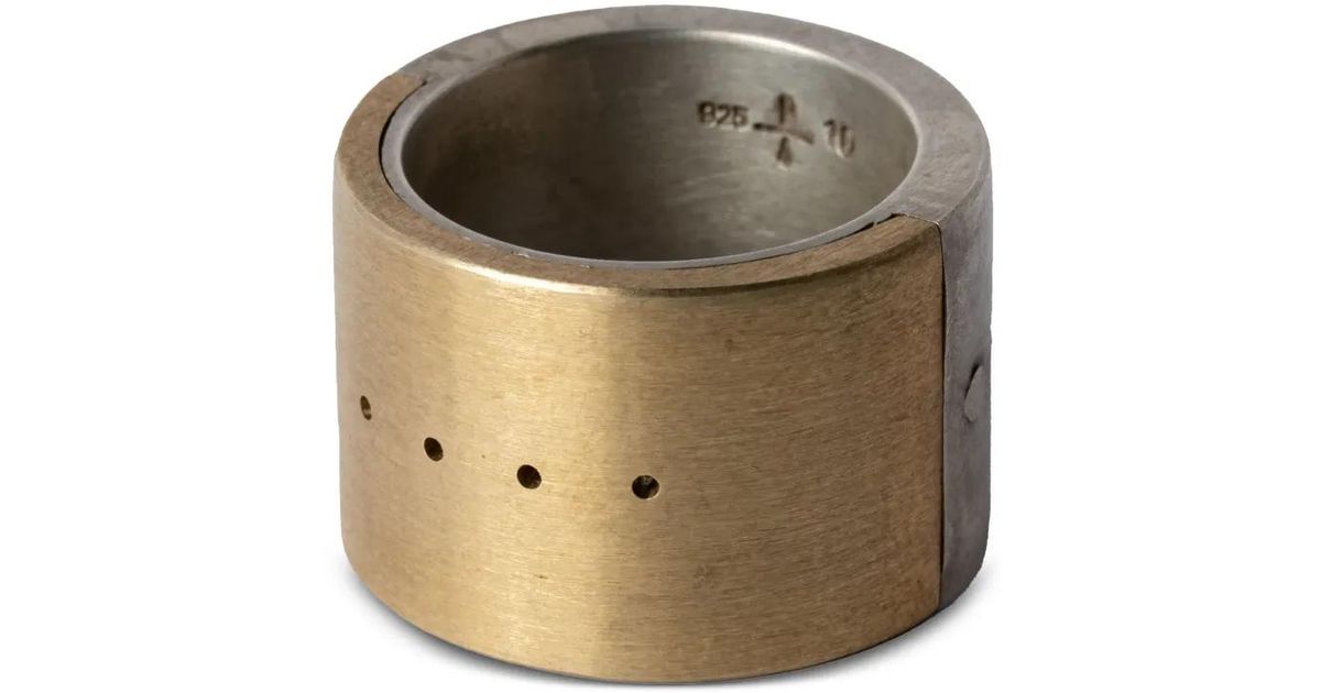 Parts Of 4 Sistema Perforated-Detail Ring in Metallic | Lyst