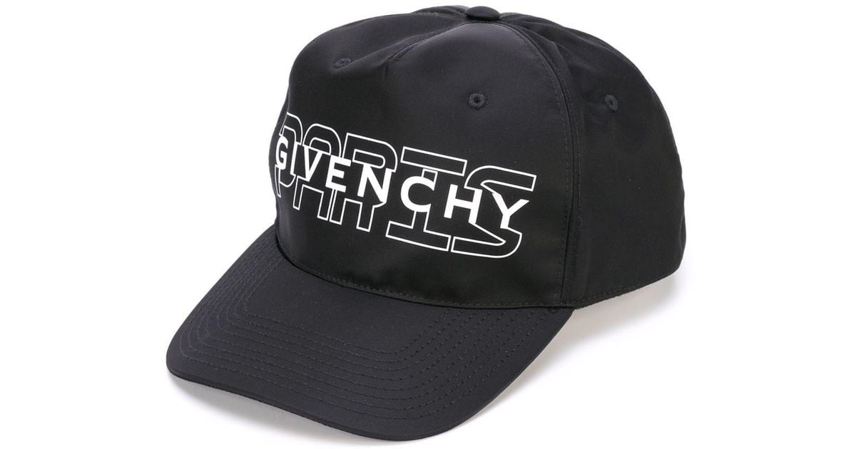 Givenchy Paris Logo Printed Techno Baseball Cap in Black for Men - Lyst