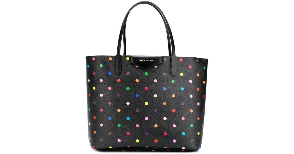 Lyst Givenchy Black Antigona Large Dot Print Tote Bag In