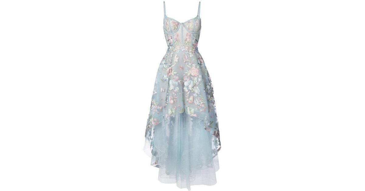 Floral Embroidered High-low Dress ...
