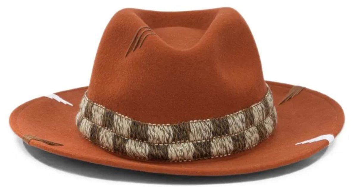 The Hat Gang I See You Check-Pattern Wool Hat in Brown | Lyst