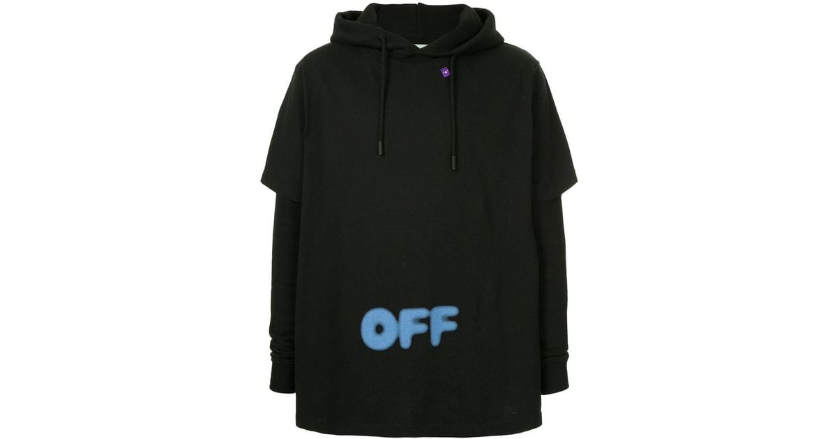 off white blurred hoodie