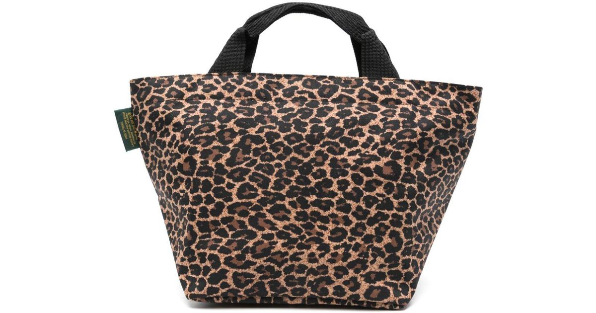 HERVE CHAPELIER バッグ MEDIUM TOTE 707W Herve Chapelier Medium Leopard-Print Tote Bag in Black | Lyst