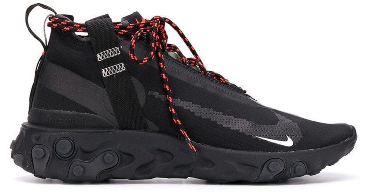 nike react running shoes black