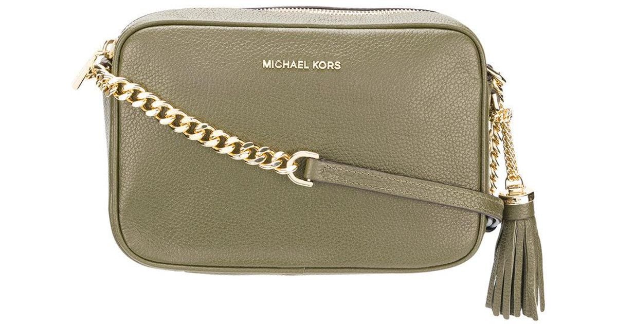 Lyst Michael Kors Tassel Crossbody Bag In Green