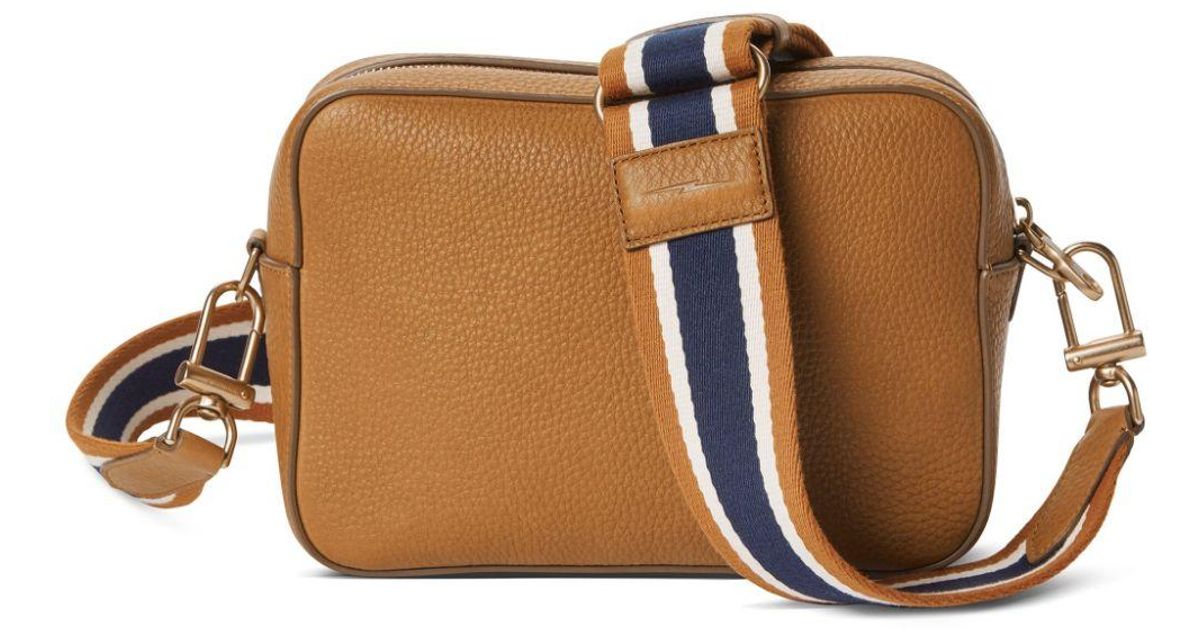 Shinola Camera Logodebossed Crossbody Bag in Brown Lyst