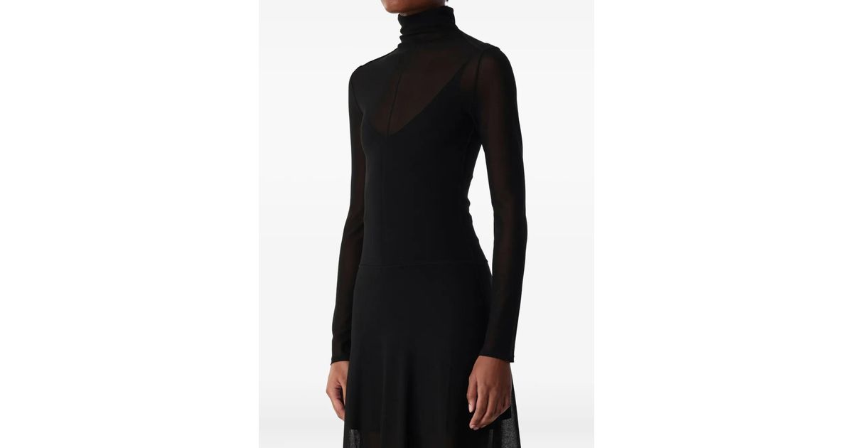 Jason Wu Turtleneck Maxi Dress in Black | Lyst Canada