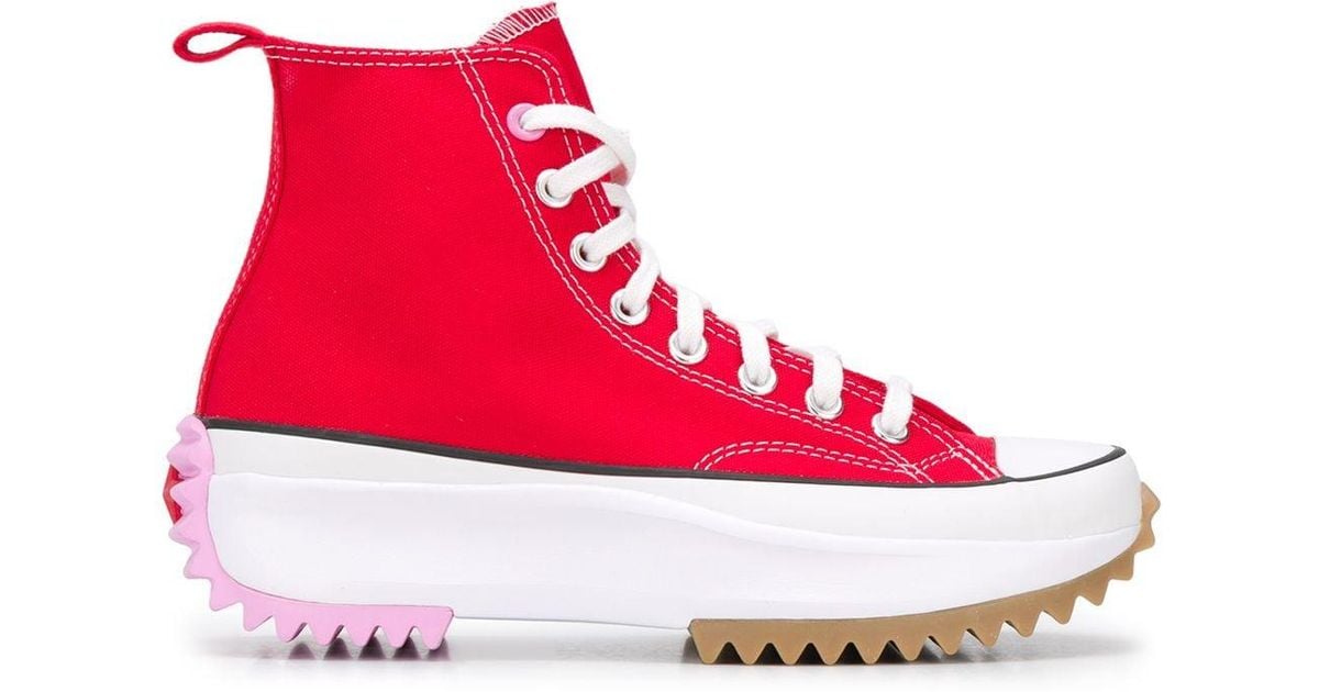 Converse Red Run Star Hike Sneakers for Men | Lyst
