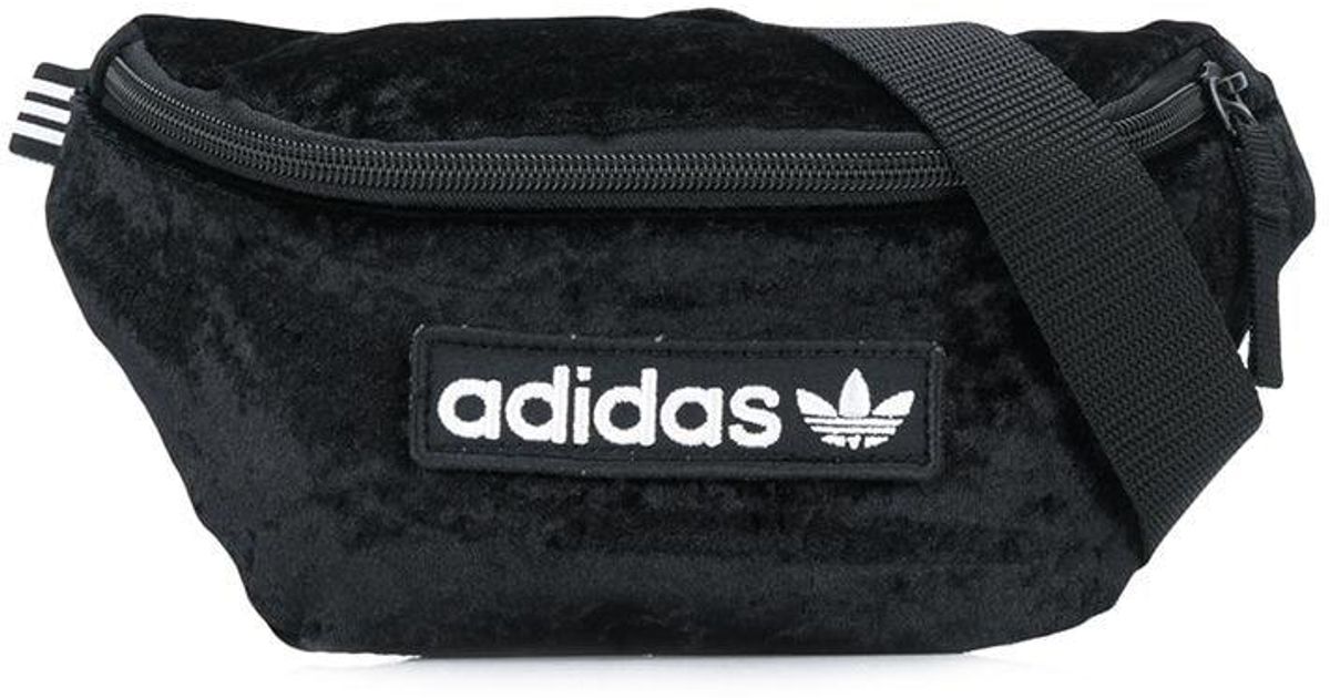 adidas Velvet Belt Bag in Black | Lyst