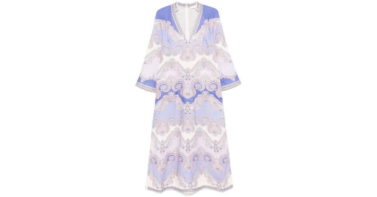 Zimmermann 'Maxine' Tunic Midi Dress in White | Lyst
