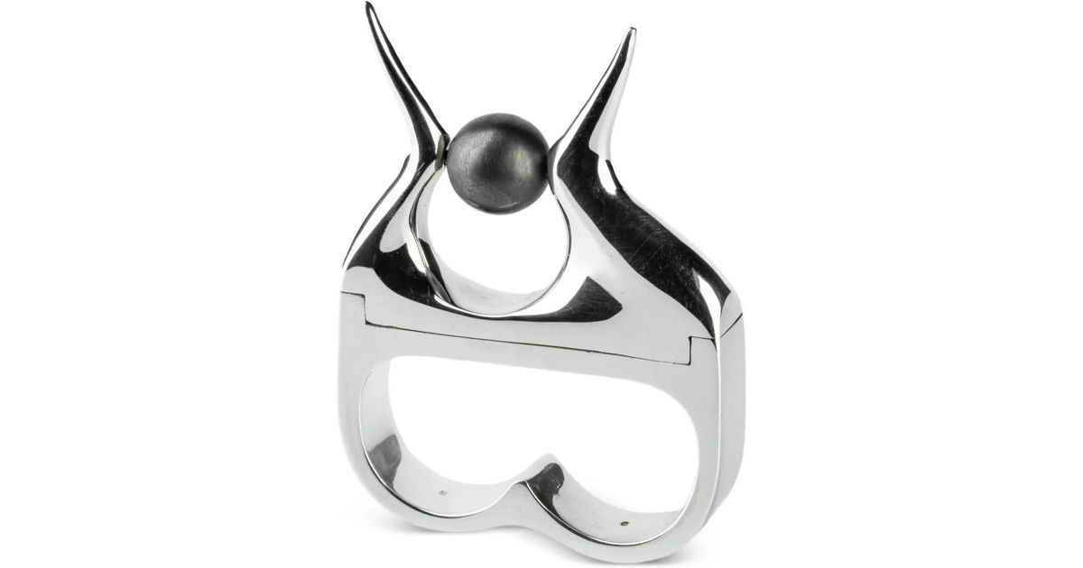 Parts Of 4 Sterling Double Plate Ring in Metallic | Lyst UK