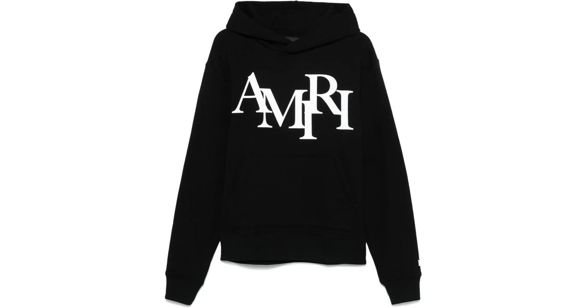 メンズ Amiri Staggered パーカー ブラック | Lyst