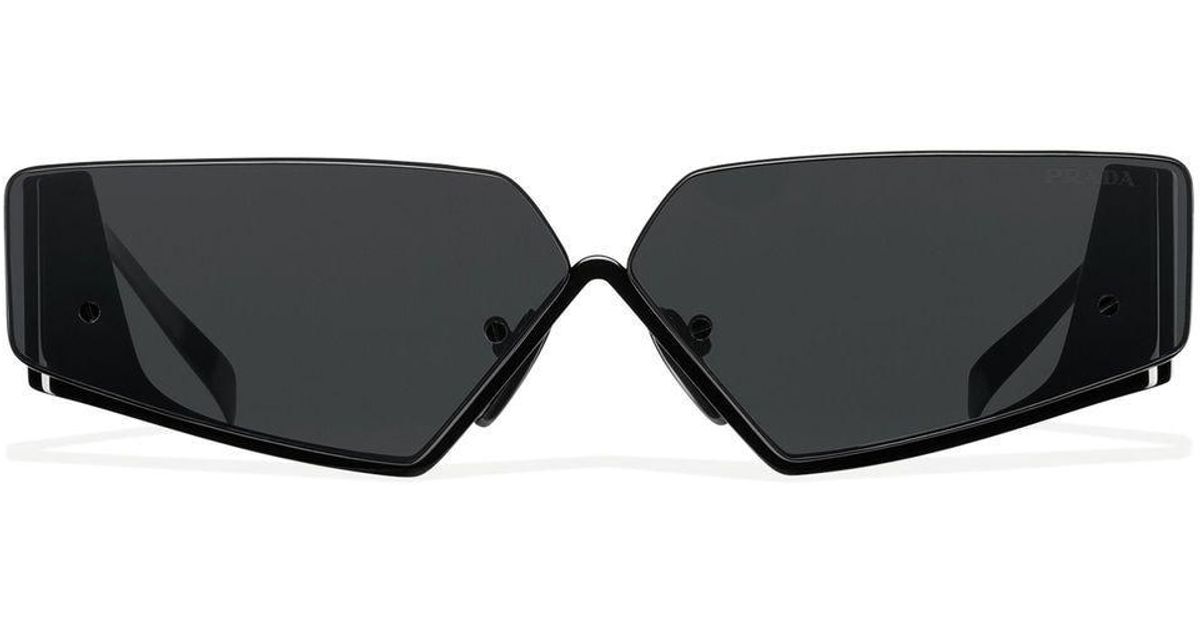 Prada Runway Rectangularframe Sunglasses in Black for Men Lyst