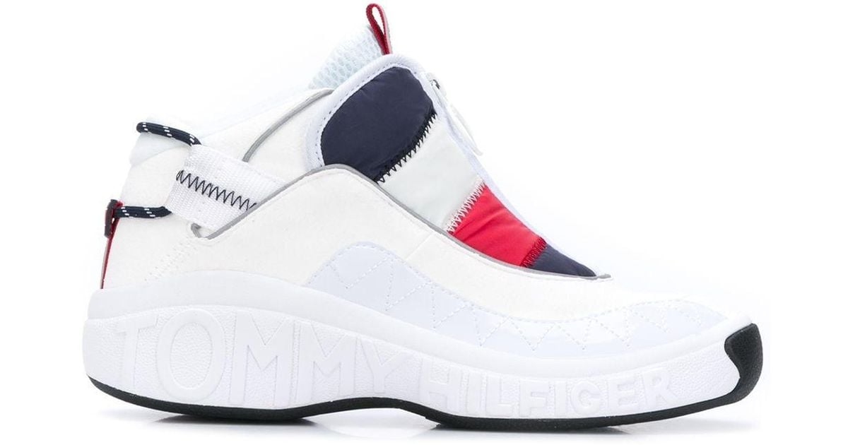 Wafer Villain lens Tommy Hilfiger Heritage Padded Zip-up Sneakers in White | Lyst