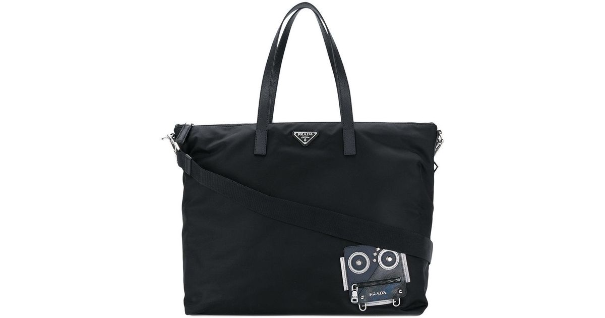 prada robot tote bag