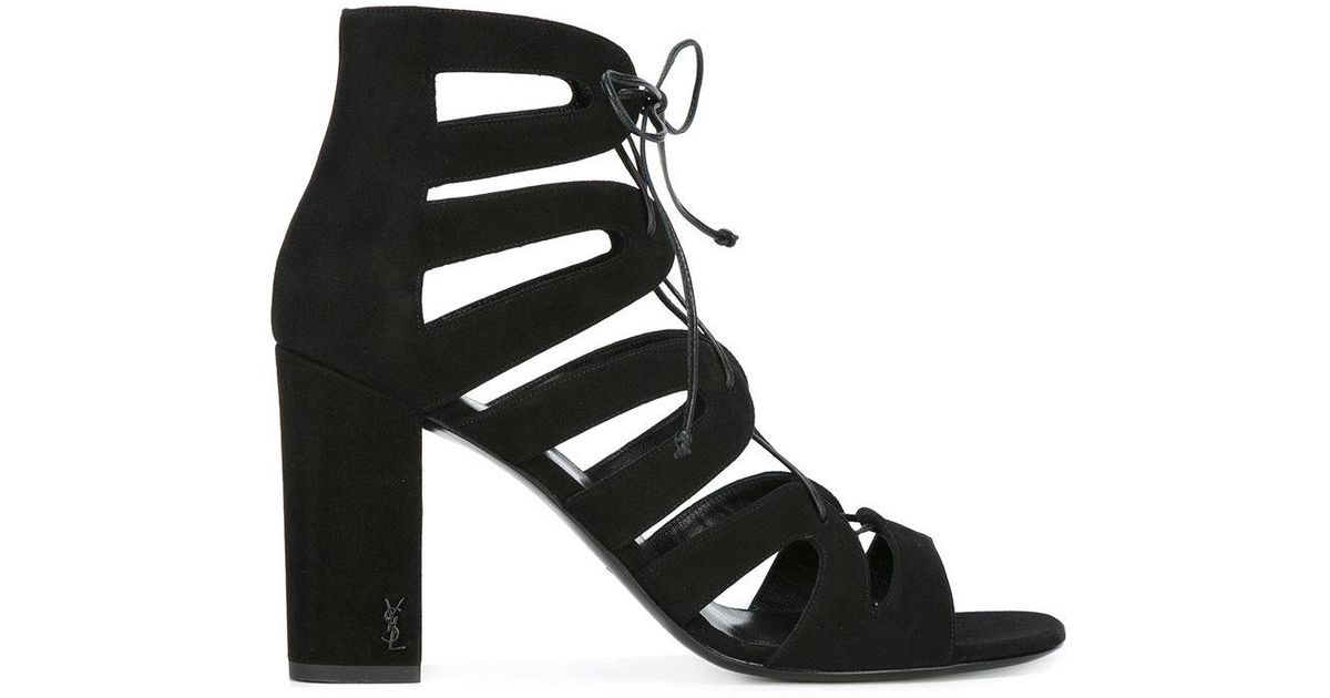 Saint Laurent Suede Gladiator Block 