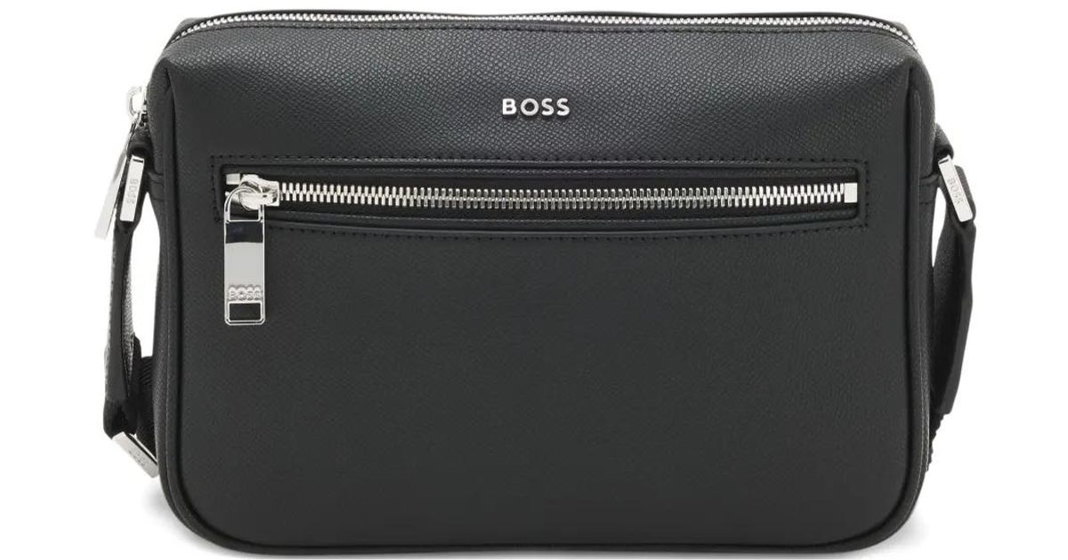 BOSS Logo-Plaque Shoulder Bag in Black for Men | Lyst