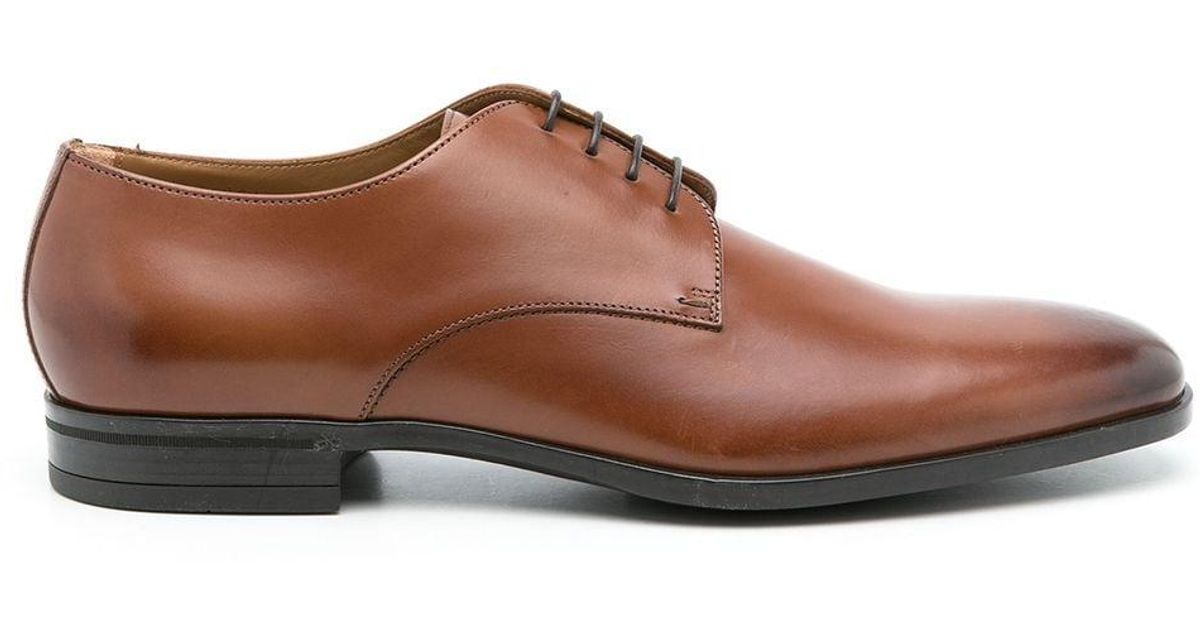 BOSS by HUGO BOSS Kensington Leather Derby Shoes in Brown for Men