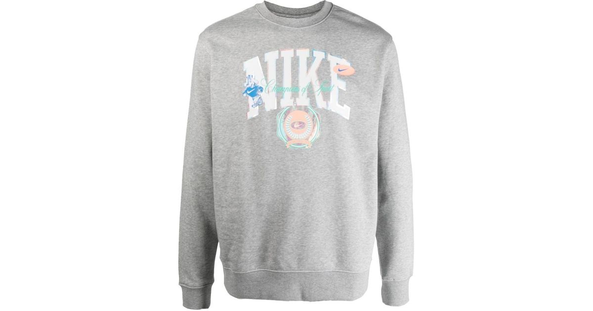 nike animal print logo sweatshirt