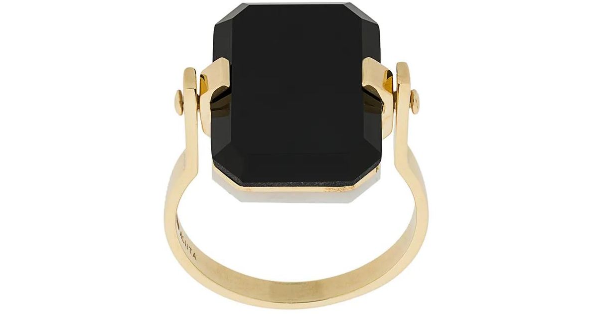 Aliita 9Kt Sandwich Ring in Black | Lyst