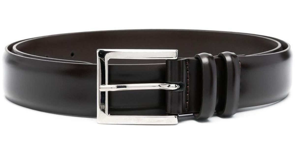 Cinturón con hebilla y detalle de costuras Orciani de Cuero de color Marrón para hombre Hombre Accesorios de Cinturones de 