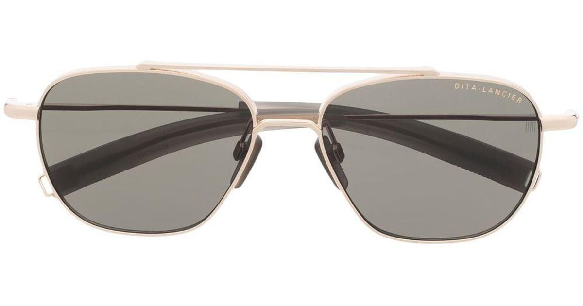 Dita Eyewear X Lancier Logo-decal Sunglasses in Gold (Metallic) | Lyst ...