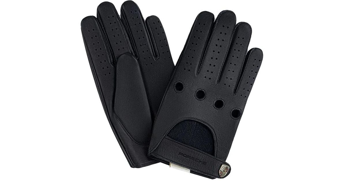 Aimé Leon Dore X Porsche Leather Driving Gloves in Black for Men