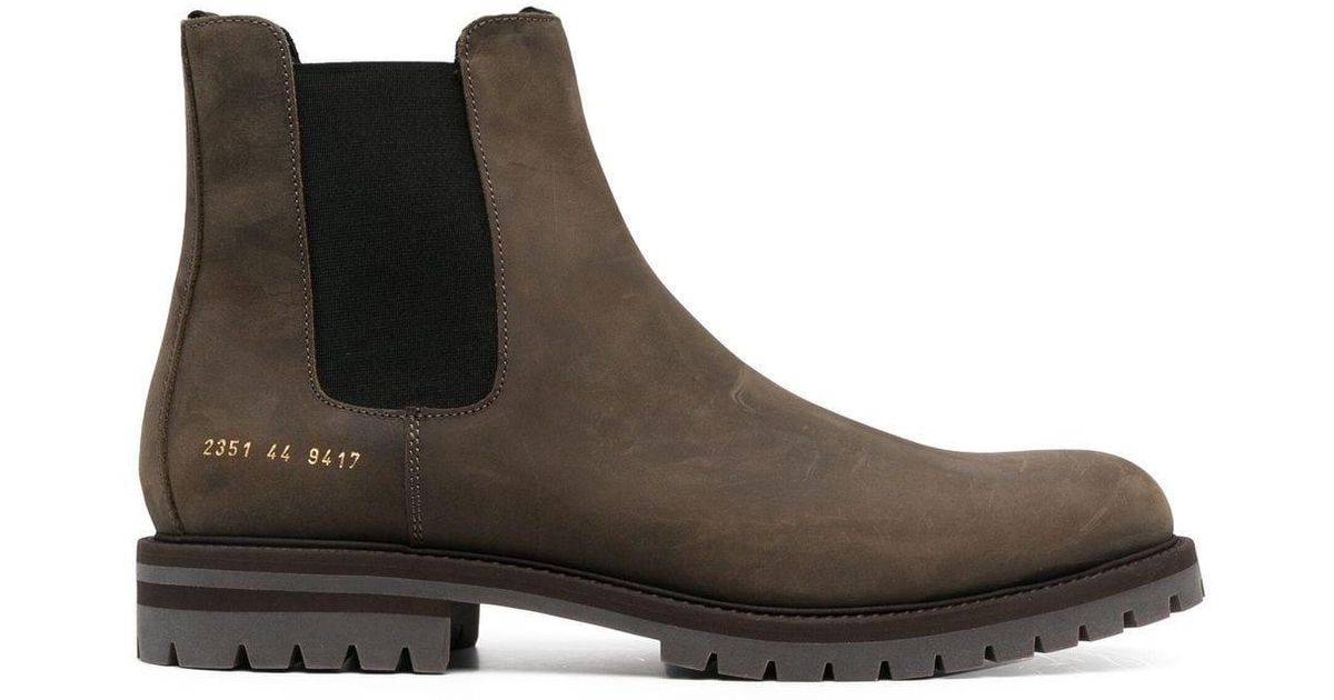 Common Projects Ankle-length Leather Chelsea Boots in Brown for Men | Lyst  Canada