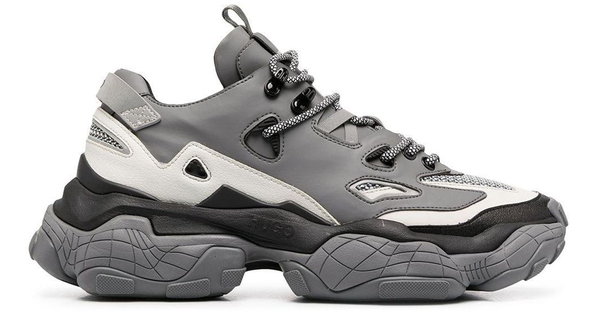 BOSS by HUGO BOSS Atomic Runn Low-top Sneakers in Grey (Gray) for Men | Lyst