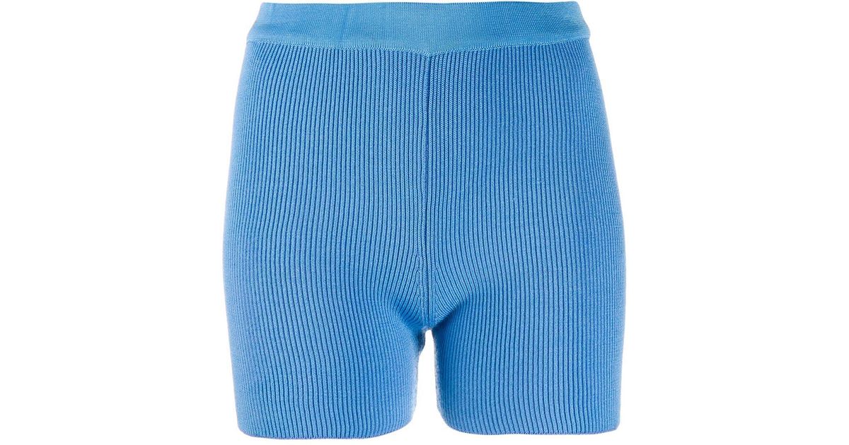 jacquemus fitted ribbed shorts