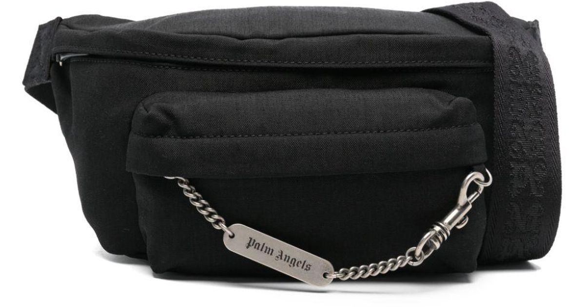 Palm Angels Black Leather Regular Belt