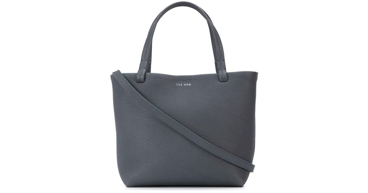 国内未入荷カラー ★ THE ROW Small N/S Park blue tote bag The Row - Blue Textured Leather Small Park Tote