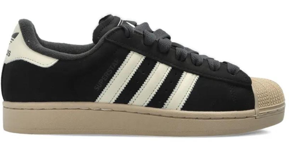 adidas Superstar Ii Striped Sneakers in Black | Lyst adidas Superstar Ii Striped Sneakers in Black | Lyst