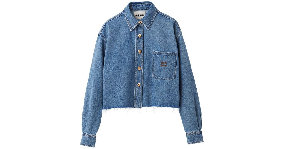 Miu miu hotsell denim shirt