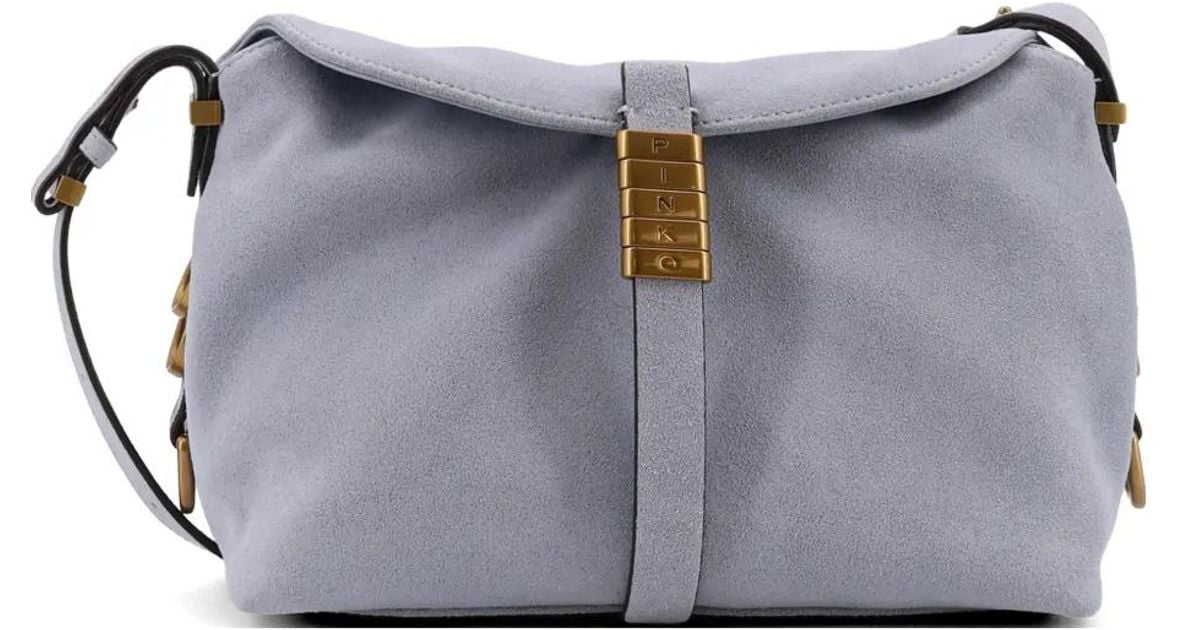 Pinko Logo-Lettering Shoulder Bag in Grey | Lyst UK
