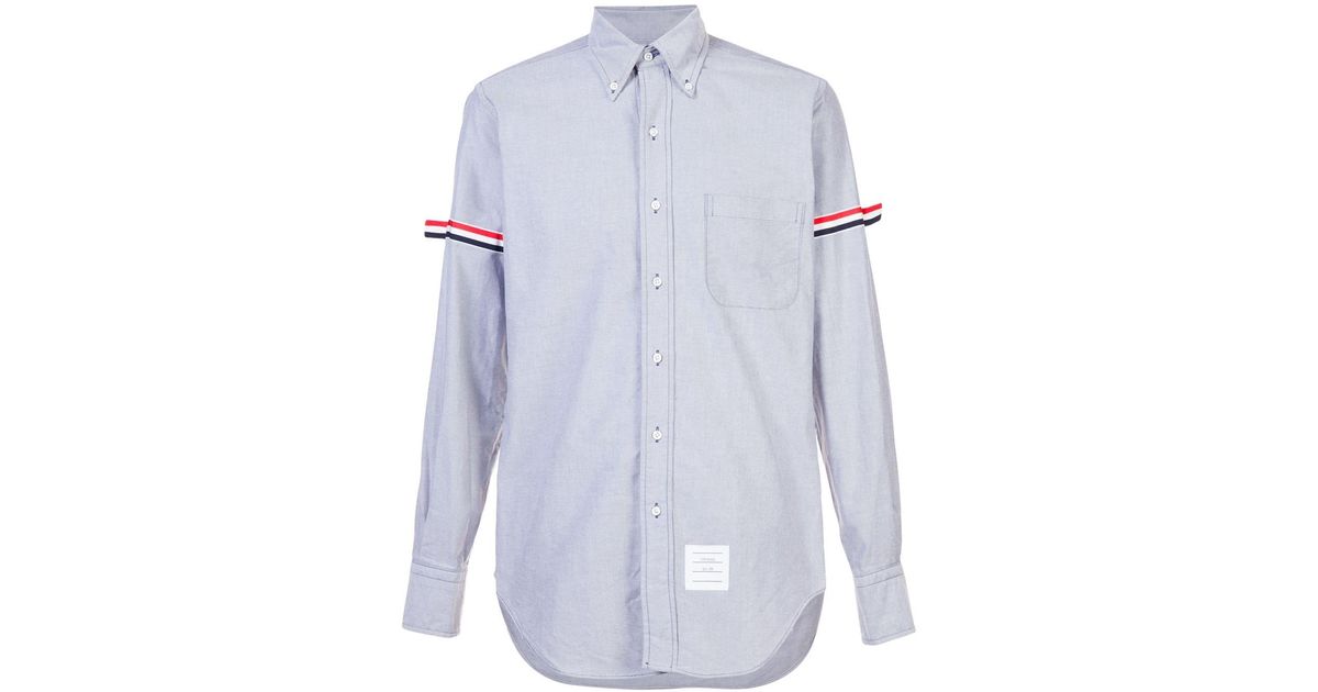 thom browne grosgrain armband oxford shirt