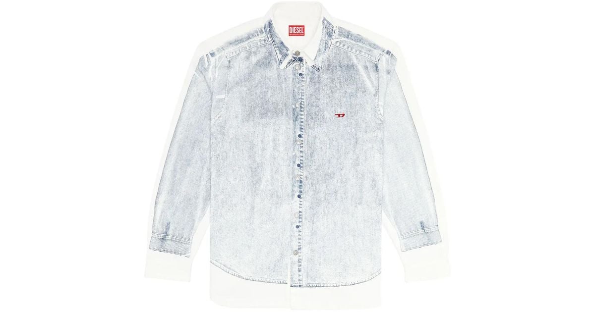 DIESEL D-Simply-Over-S Denim Shirt in Blue for Men | Lyst