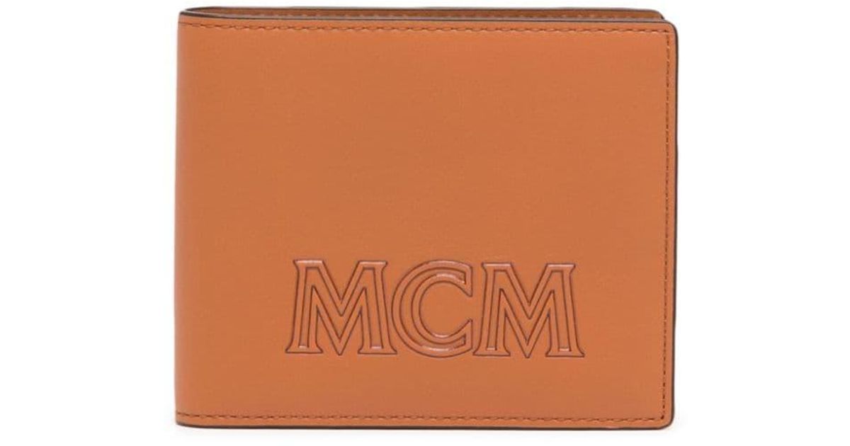 Mcm Checkerboard Monogram Bi-Fold Wallet - Blue