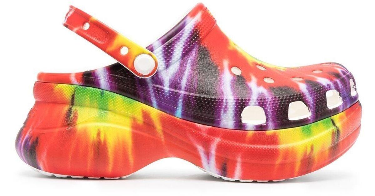 Crocs™ Tiedye Platform Clog in Green Lyst