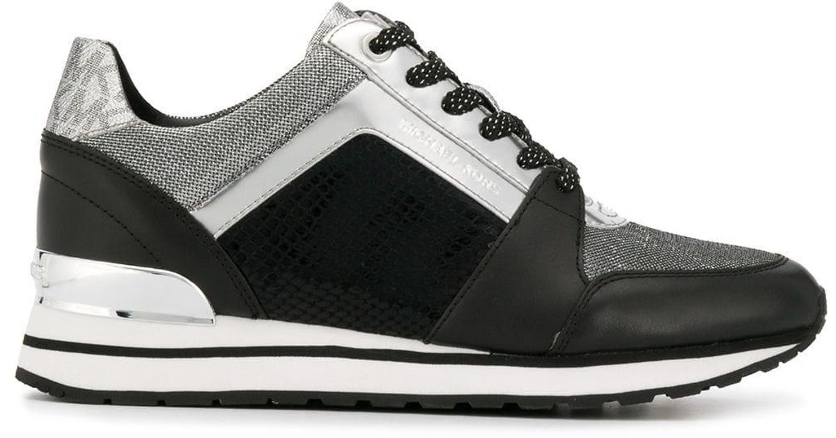 MICHAEL Michael Kors Leather Billie Sneakers in Black - Lyst